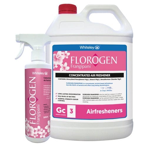 Whiteley Floragen Concentrated Air Freshener - Frangipani 5L - Philip Moore Cleaning Supplies Christchurch