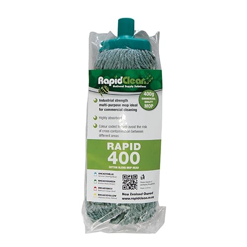 Rapidclean 400G Green Janitor Mop head - Philip Moore Cleaning Supplies Christchurch