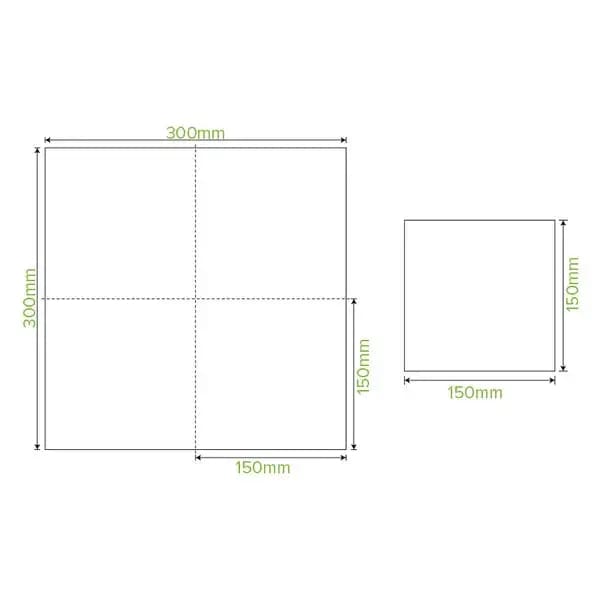 BioPak 1 Ply 1/4 Fold Lunch Napkin - White - Carton - Philip Moore Cleaning Supplies Christchurch