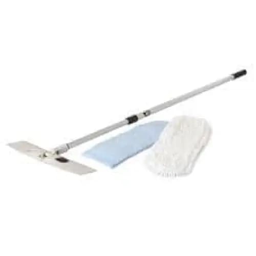 Dust Wiz Duo Microfibre Mop With Twist Lock Extension Handle - 400mm Wide - Philip Moore Cleaning Supplies Christchurch