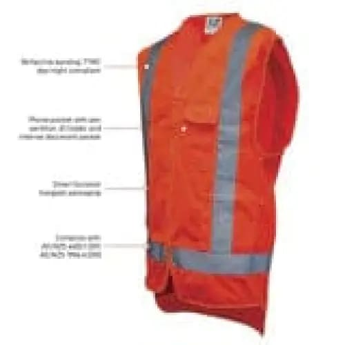 Esko Hi-Vis Vest - Orange Large - Philip Moore Cleaning Supplies Christchurch