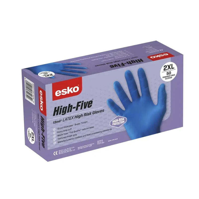 Esko High Five High Risk Latex Gloves. - Philip Moore Cleaning Supplies Christchurch