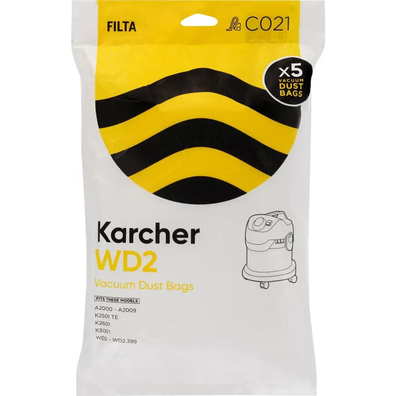 FILTA KARCHER WD2 SMS MULTI LAYERED VACUUM CLEANER BAGS 5