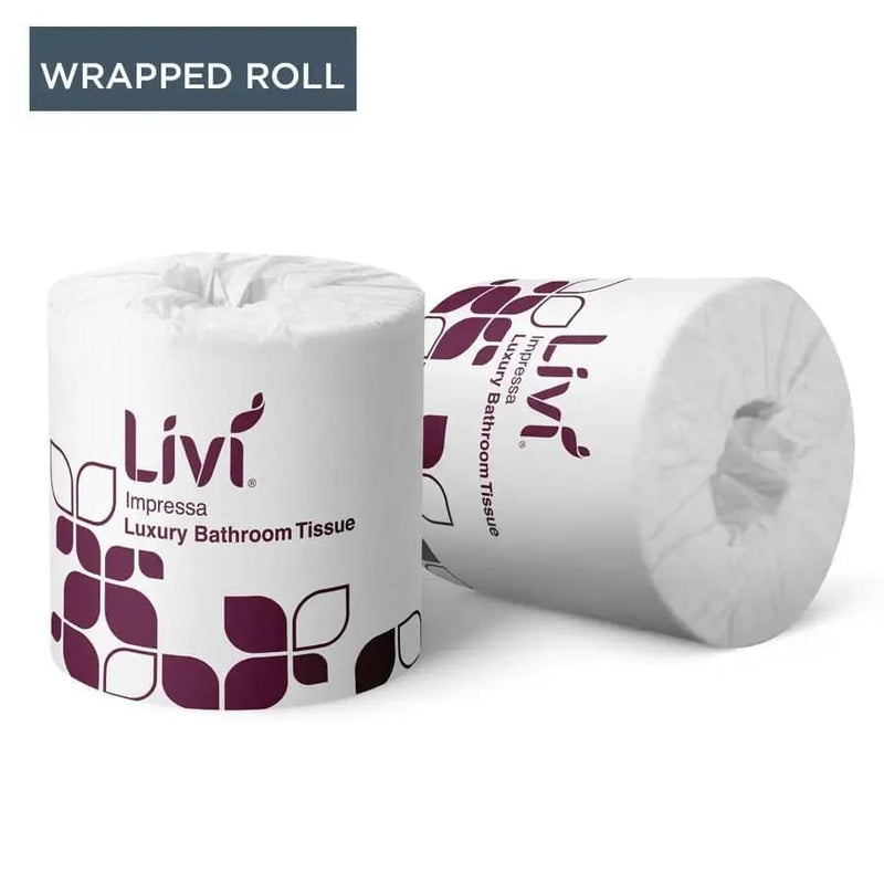 Livi Everyday Impressa Tissue Single Wrapped Rolls 3 Ply 225 Sheets 48 rolls - Philip Moore Cleaning Supplies Christchurch