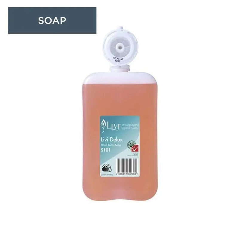 Livi Delux Perfumed Foaming Hand Soap 1 litre - Philip Moore Cleaning Supplies Christchurch