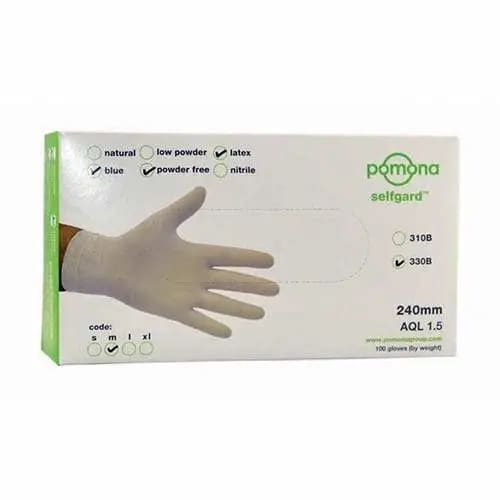 Pomona Latex Gloves Large - Pack of 100 - Philip Moore Cleaning Supplies Christchurch