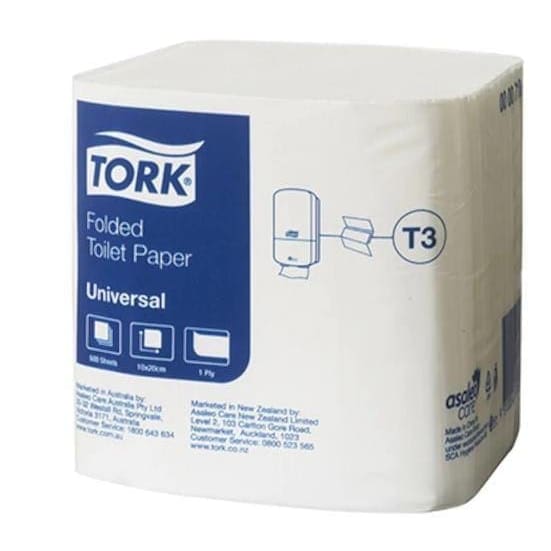Tork T3, 1 Ply Soft Folded Toilet Paper - Philip Moore