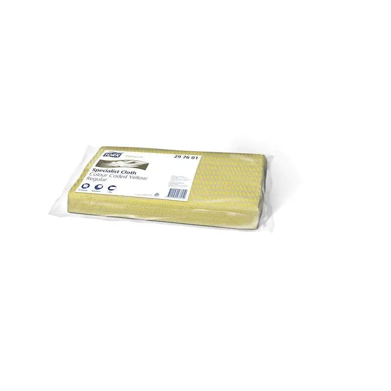 Tork Yellow Colour Coded Cleaning Cloth Folded - 25pk - Philip Moore Cleaning Supplies Christchurch