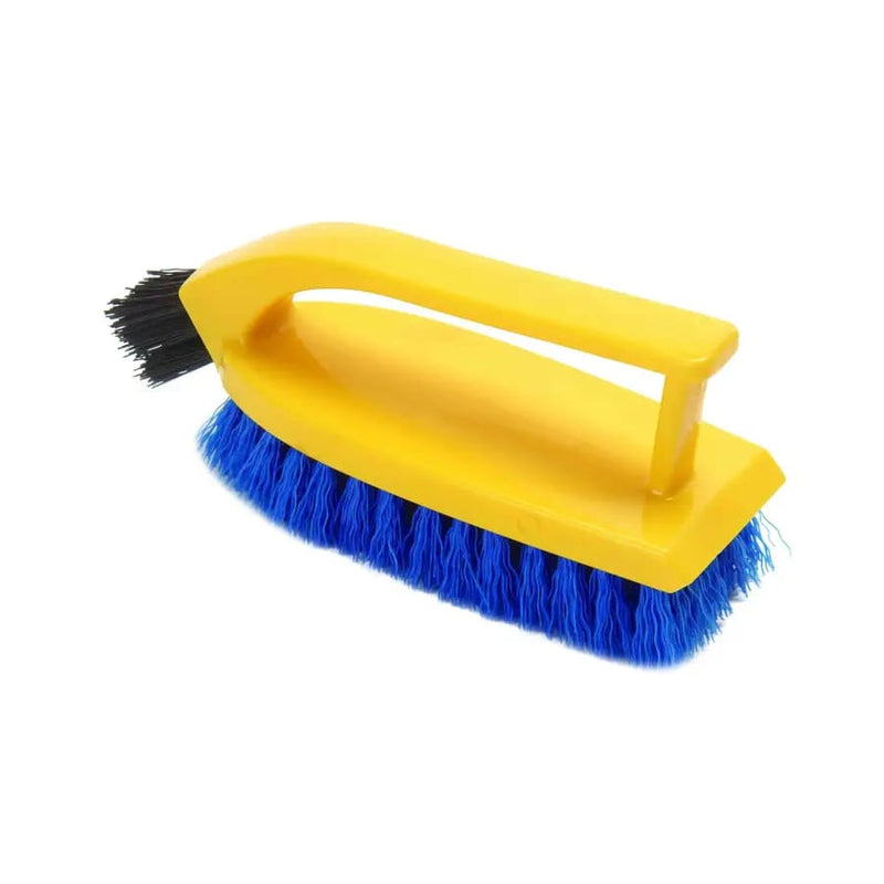 TRUST Iron Handle Scrub Brush, PP Fill - Yellow - Philip Moore Cleaning Supplies Christchurch