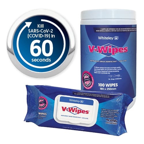 Whiteley V-Wipes 80 Pack - Philip Moore Cleaning Supplies Christchurch