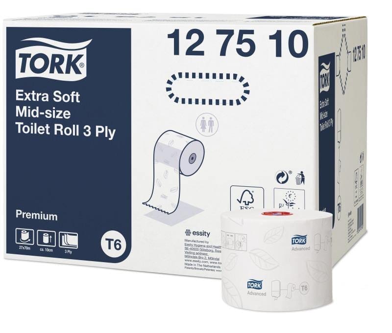 Tork T6, 3Ply Soft Mid-Size Toilet Roll - Philip Moore