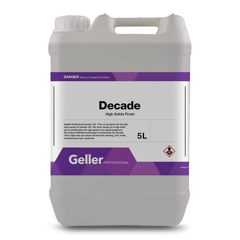 Geller Decade High Solids Floor Finish 5L - Philip Moore Cleaning Supplies Christchurch