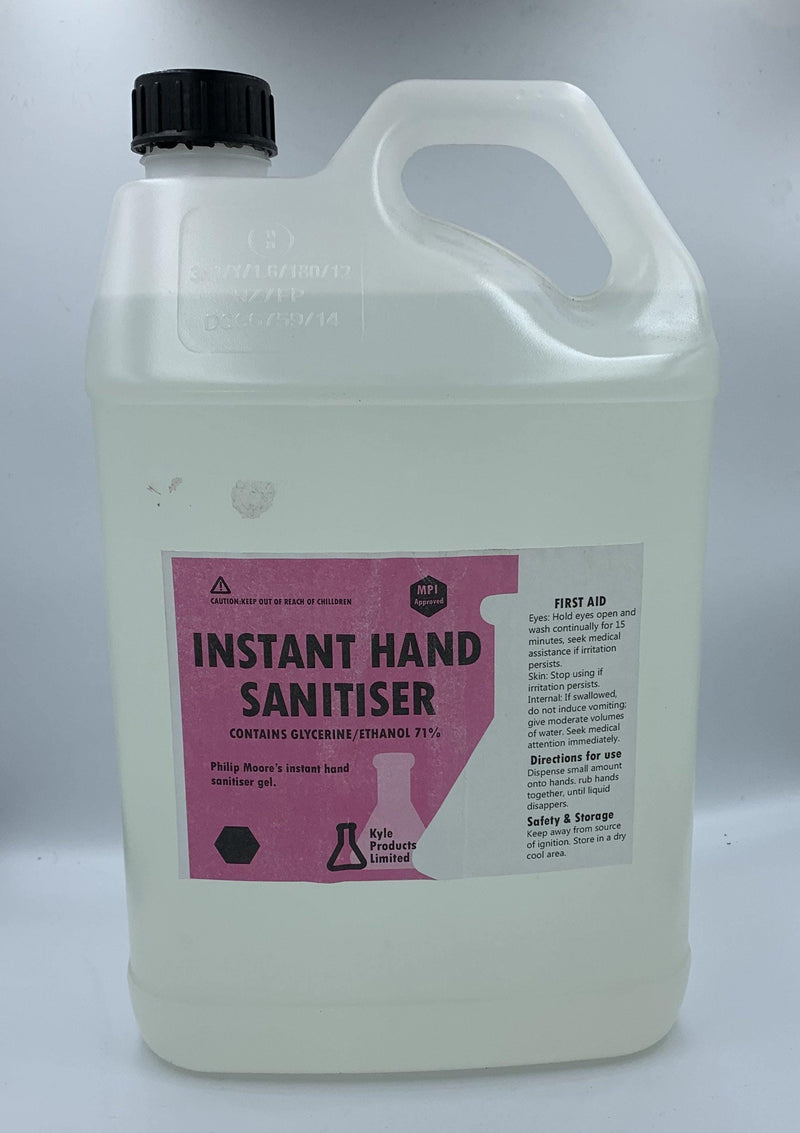 5 litre Kyle Products 71% Instant Hand Sanitiser - Philip Moore