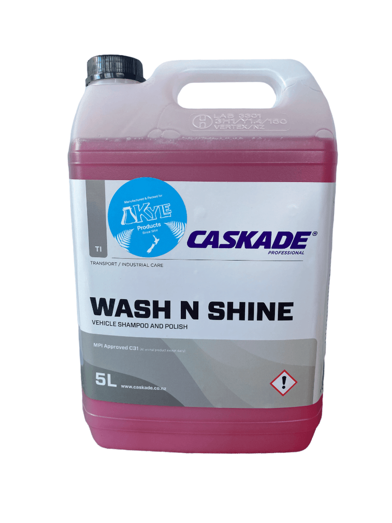 Kyle/Caskade Products Wash N Shine Vehicle Cleaner 5L - Philip Moore Cleaning Supplies Christchurch