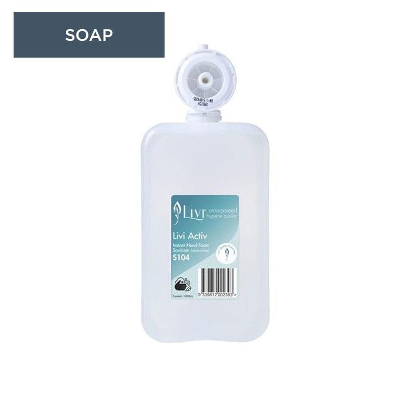 Livi Instant Foaming Hand Sanitiser 1 litre - Philip Moore Cleaning Supplies Christchurch