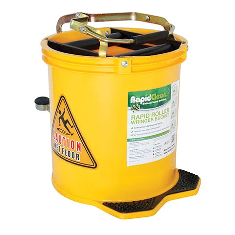Rapidclean 16L Wringer Bucket Yellow - Philip Moore Cleaning Supplies Christchurch