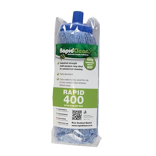 RapidClean 400G Blue Janitor Mop Head - Philip Moore Cleaning Supplies Christchurch