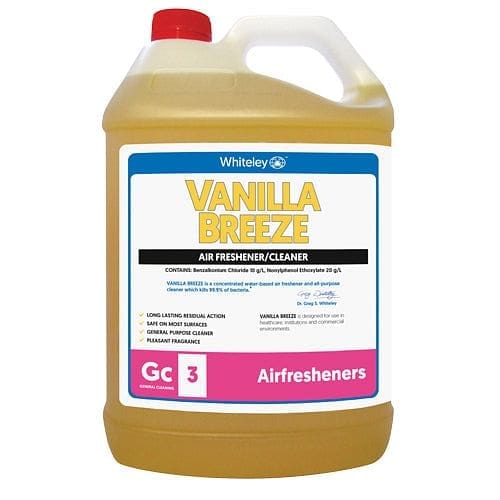 Whiteley Vanilla Breeze Air Freshener/Cleaner 5L - Philip Moore Cleaning Supplies Christchurch